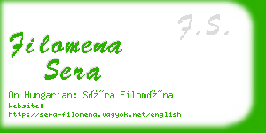 filomena sera business card